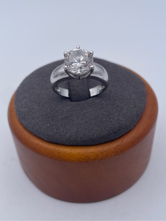 QVC Jewelry - Sterling Silver 925 CZ Solitaire Ring | Round Cut Cubic Zirconia Promise Ring z7